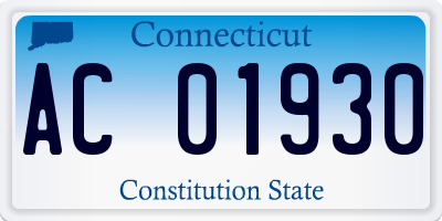 CT license plate AC01930