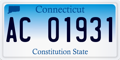 CT license plate AC01931