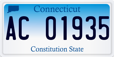 CT license plate AC01935