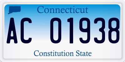 CT license plate AC01938