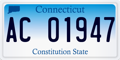 CT license plate AC01947