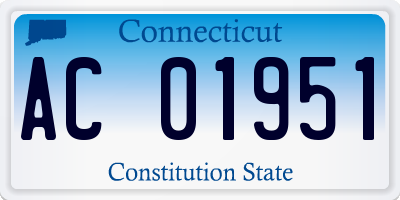 CT license plate AC01951