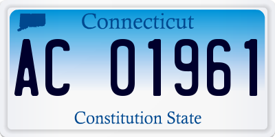 CT license plate AC01961