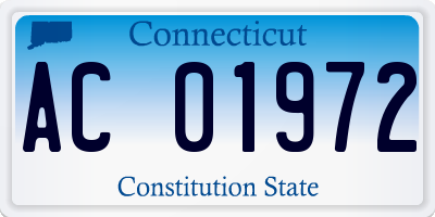 CT license plate AC01972