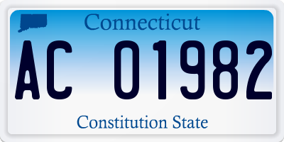 CT license plate AC01982