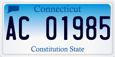 CT license plate AC01985