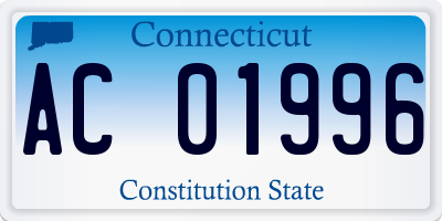 CT license plate AC01996