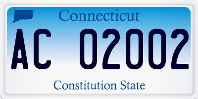 CT license plate AC02002
