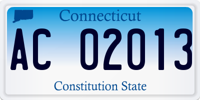 CT license plate AC02013
