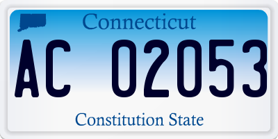 CT license plate AC02053