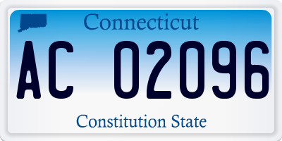 CT license plate AC02096
