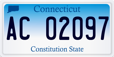 CT license plate AC02097