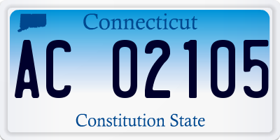 CT license plate AC02105