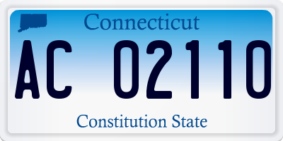 CT license plate AC02110