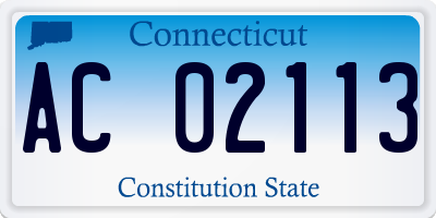CT license plate AC02113