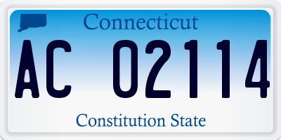 CT license plate AC02114
