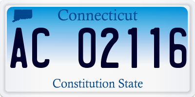 CT license plate AC02116