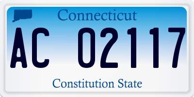CT license plate AC02117