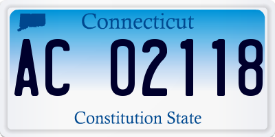 CT license plate AC02118