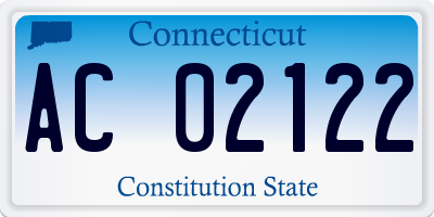 CT license plate AC02122