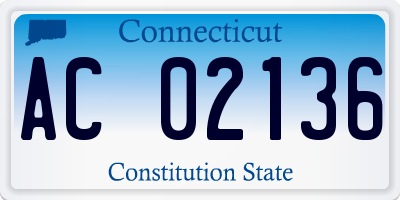 CT license plate AC02136
