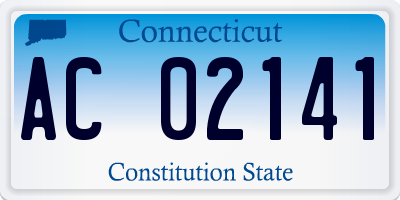 CT license plate AC02141