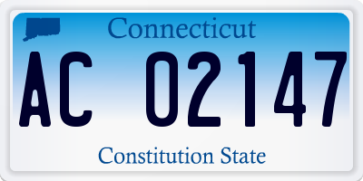 CT license plate AC02147