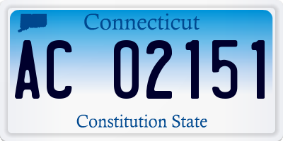 CT license plate AC02151