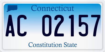 CT license plate AC02157