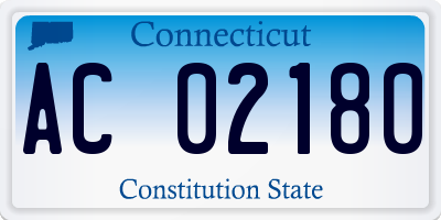 CT license plate AC02180