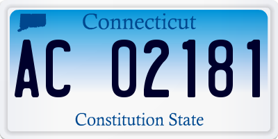 CT license plate AC02181