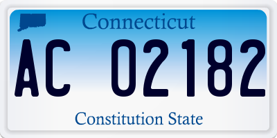 CT license plate AC02182