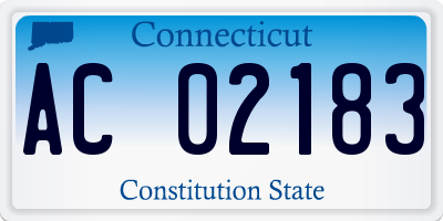 CT license plate AC02183