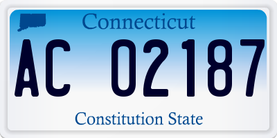 CT license plate AC02187