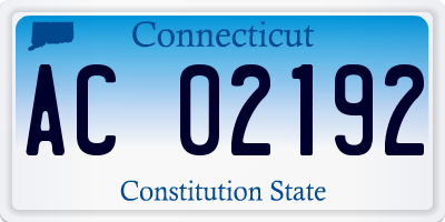 CT license plate AC02192