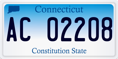 CT license plate AC02208