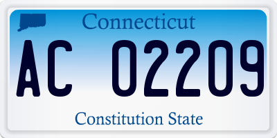 CT license plate AC02209