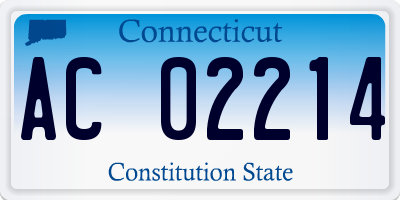 CT license plate AC02214