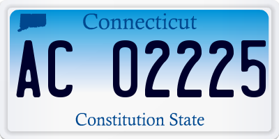 CT license plate AC02225