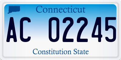 CT license plate AC02245