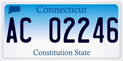 CT license plate AC02246