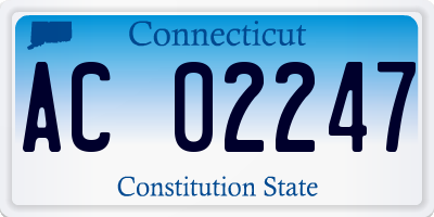 CT license plate AC02247