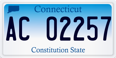 CT license plate AC02257