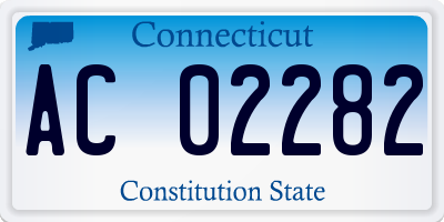 CT license plate AC02282