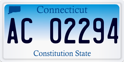 CT license plate AC02294