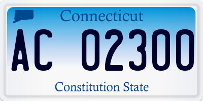 CT license plate AC02300