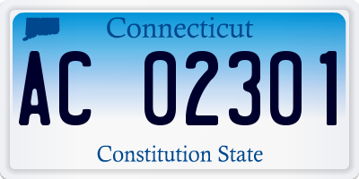 CT license plate AC02301