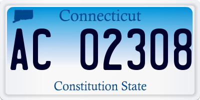 CT license plate AC02308