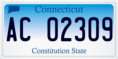 CT license plate AC02309