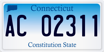 CT license plate AC02311